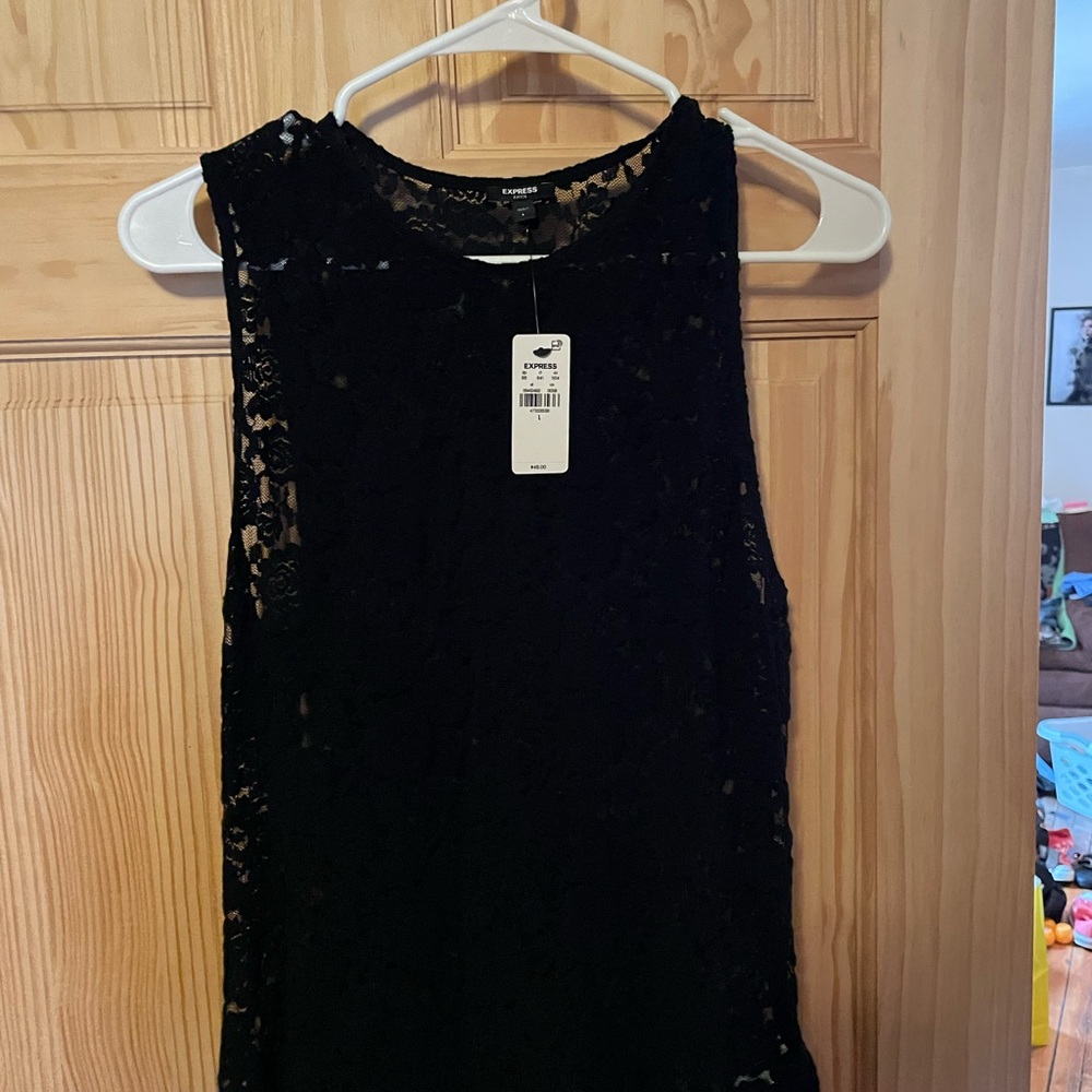 Express Black lace Tank Top